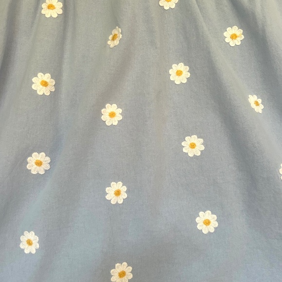 Altar’d State Blue Puffy Sleeve Daisy Dress Size Large - Picture 7 of 9